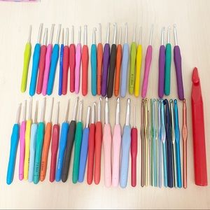 Lot of 52 Crochet Hooks in Various Sizes.